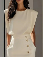 Midi jurk met knopen Dames