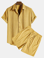 Zomer set met overhemd en korte broek Heren