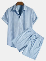 Zomer set met overhemd en korte broek Heren