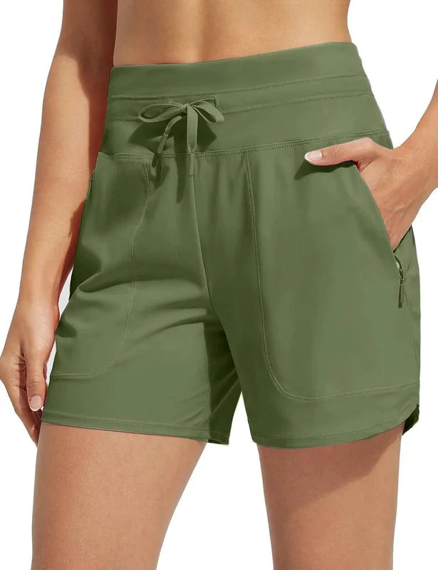 Zwemshort Hoge Taille Sneldrogend dames