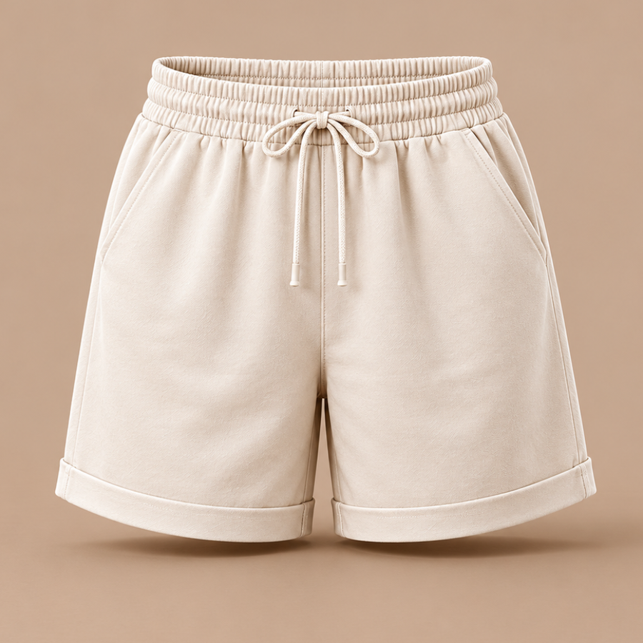 Bermuda short met elastische tailleband Dames