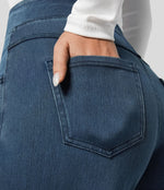 Wijde jeans met hoge taille en stretch Dames