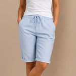 Capribroek met elastische tailleband Dames