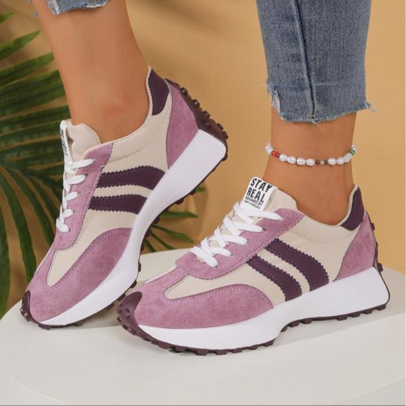Retro sneakers met suedelook Dames