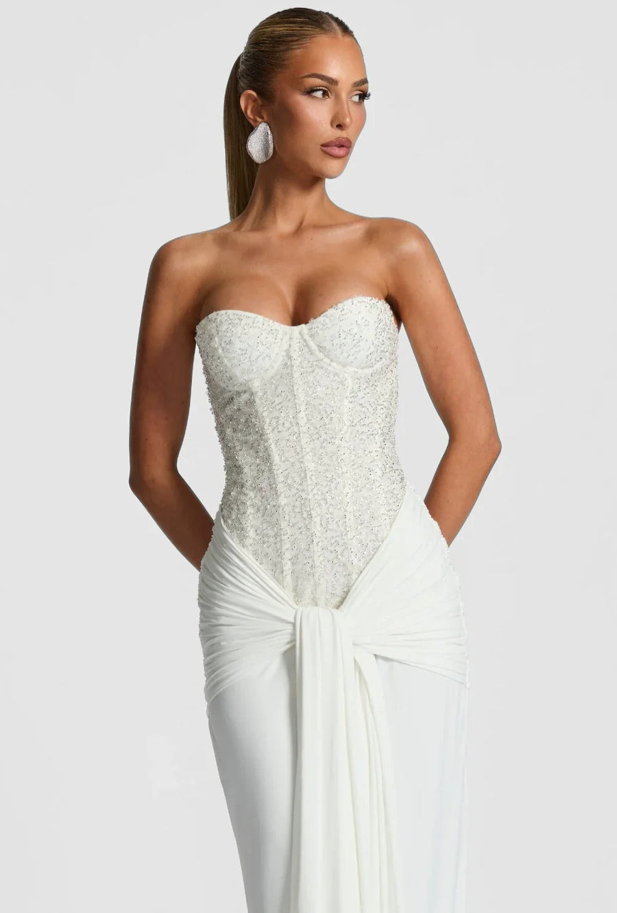Strapless Galajurk met Pailletten Dames