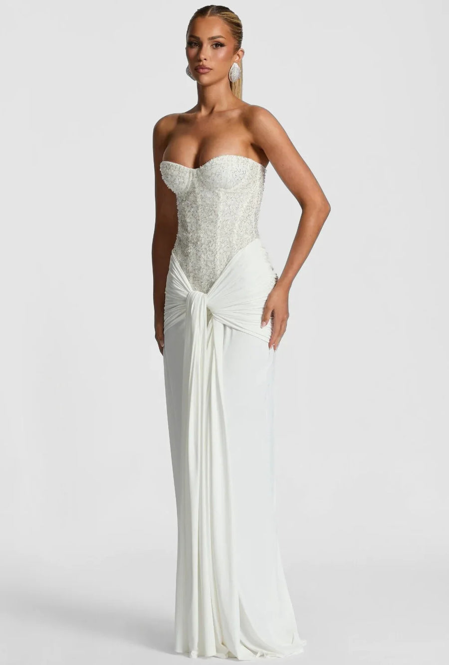 Strapless Galajurk met Pailletten Dames