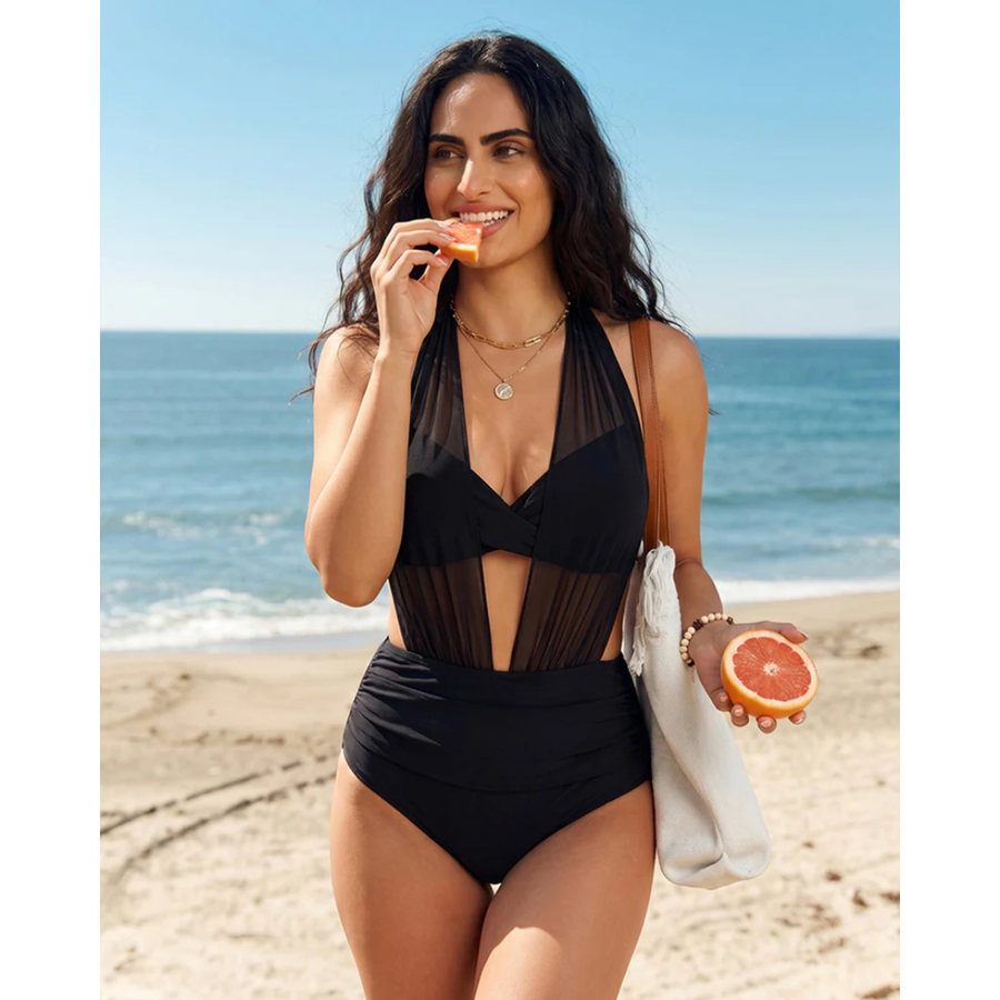 2-in-1 tankini set met hoge taille Dames