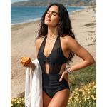 2-in-1 tankini set met hoge taille Dames