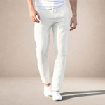 Linnen zomerbroek met elastische taille Heren