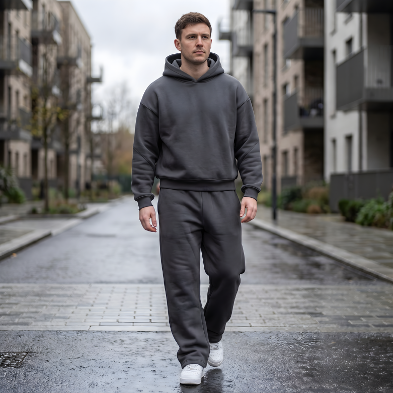 Trainingspak Heren Oversized Hoodie en Joggingbroek