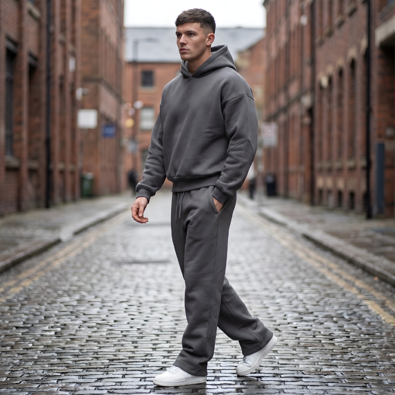 Trainingspak Heren Oversized Hoodie en Joggingbroek