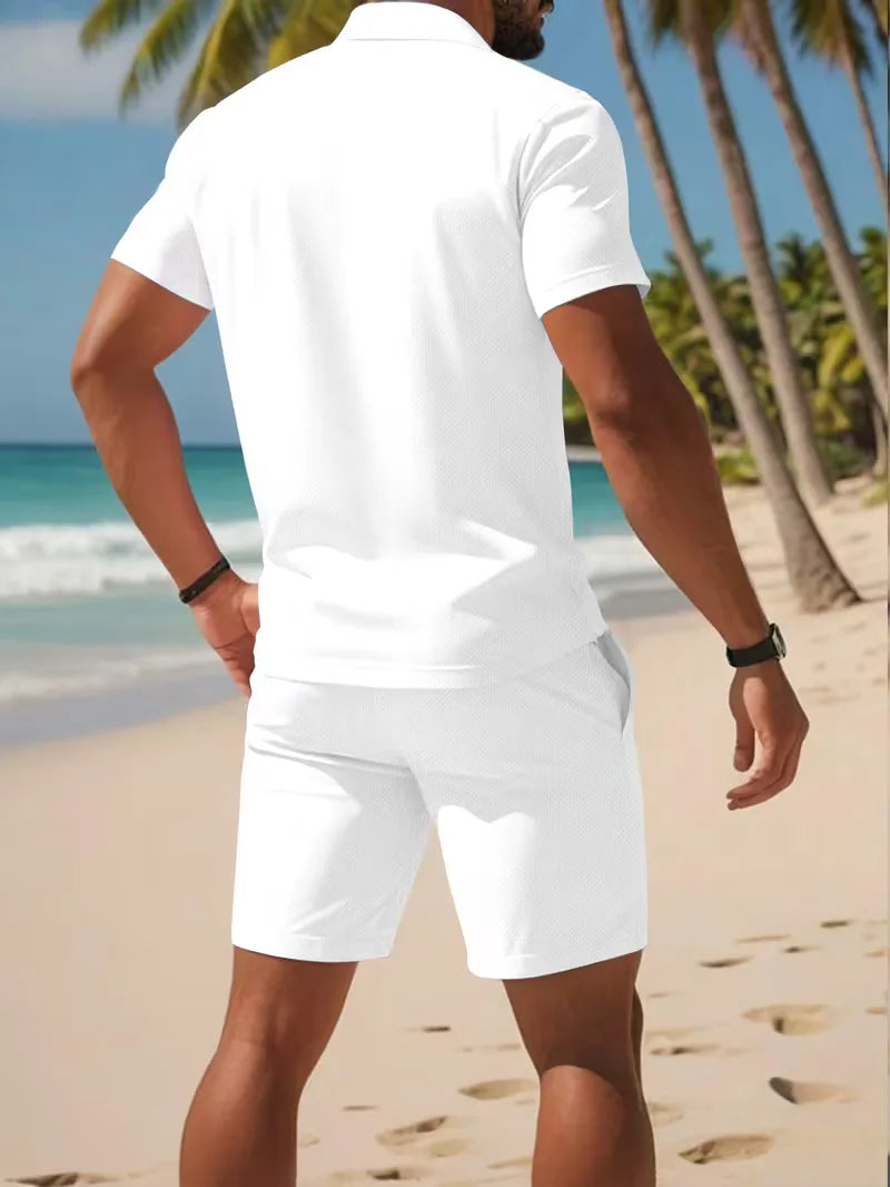 Zomer set met polo en korte broek Heren