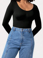 Bodysuit met Lange Mouwen en Ronde Hals