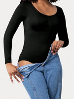 Bodysuit met Lange Mouwen en Ronde Hals