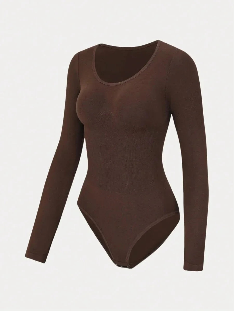 Bodysuit met Lange Mouwen en Ronde Hals