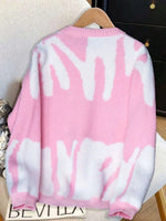 Sweater Dames Gebreid met Print