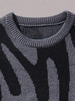 Sweater Dames Gebreid met Print