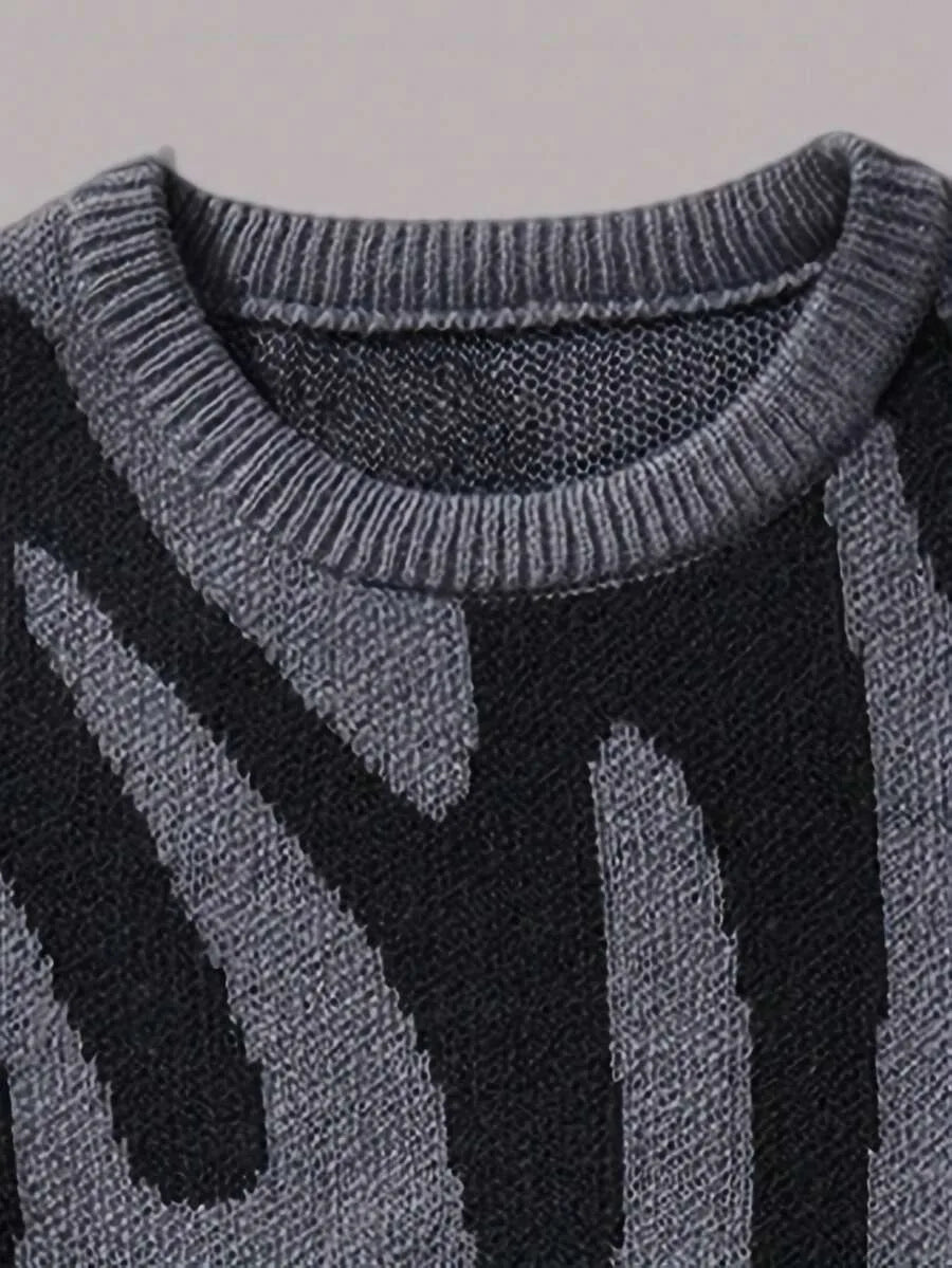 Sweater Dames Gebreid met Print