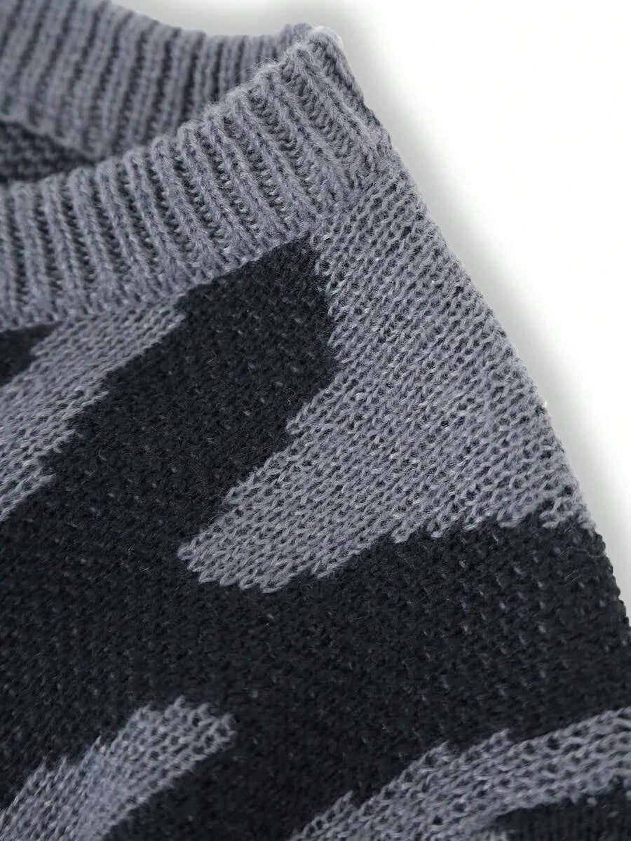 Sweater Dames Gebreid met Print