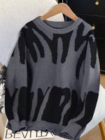 Sweater Dames Gebreid met Print