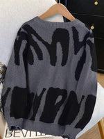 Sweater Dames Gebreid met Print