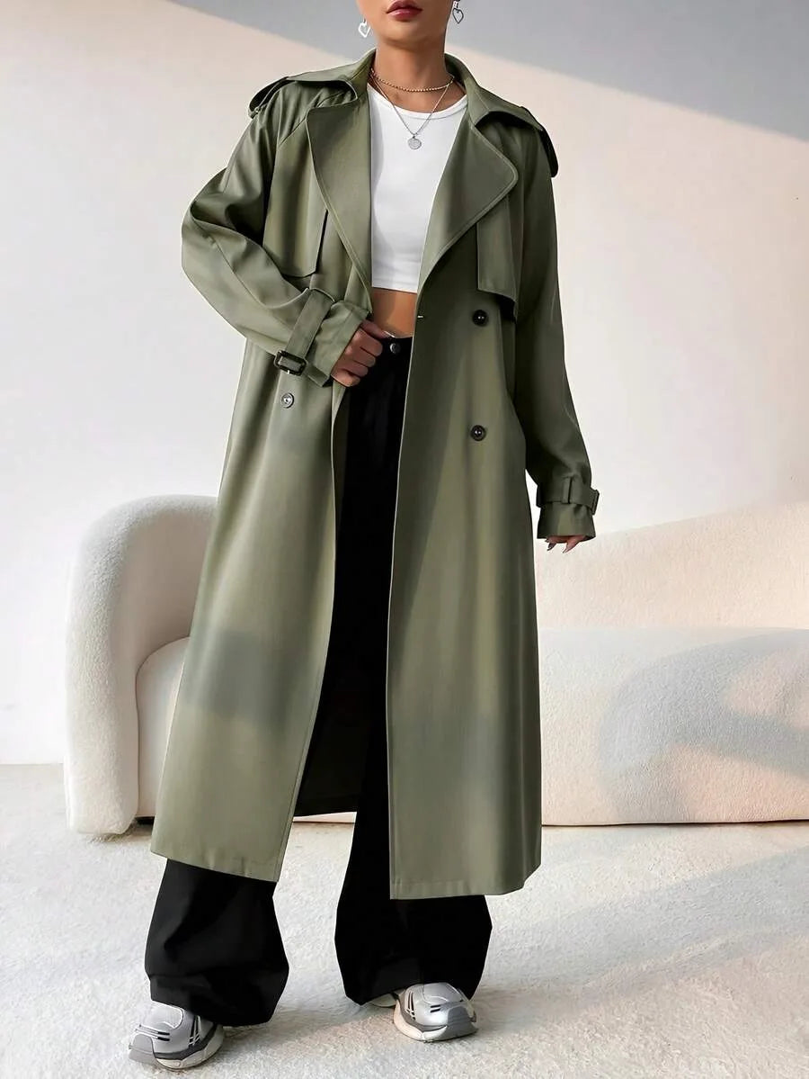 Lange Trenchcoat Dames met Riem