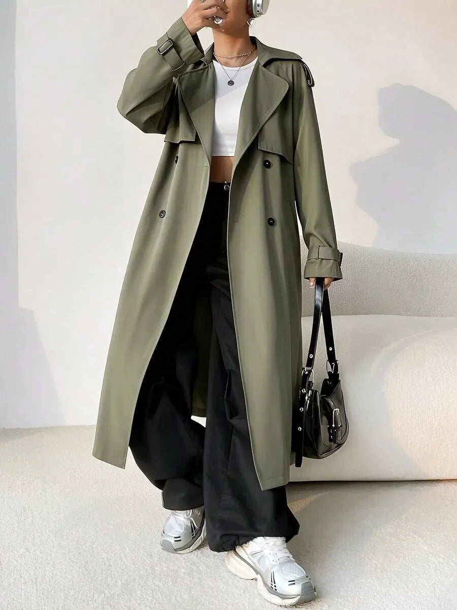 Lange Trenchcoat Dames met Riem