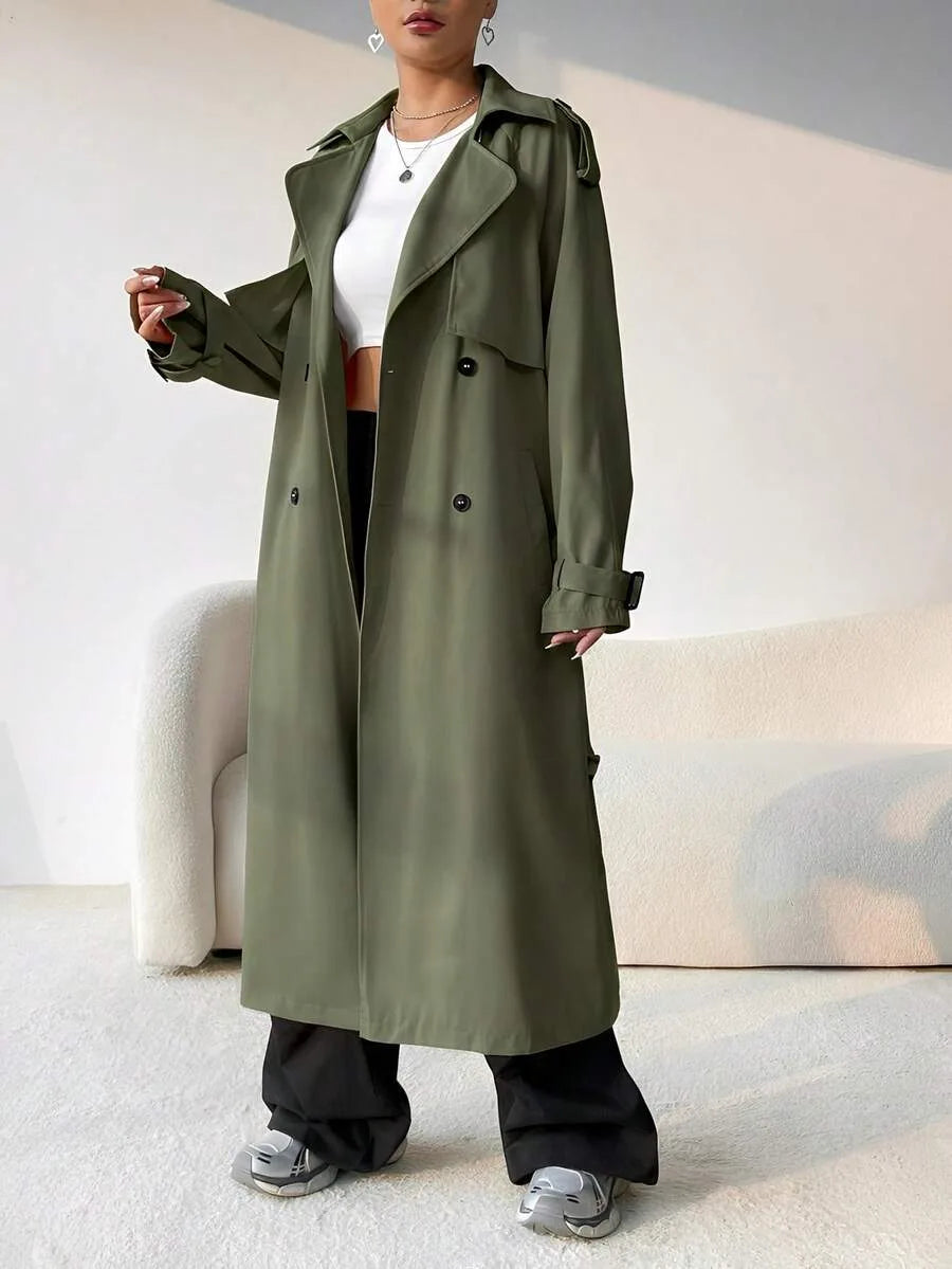 Lange Trenchcoat Dames met Riem