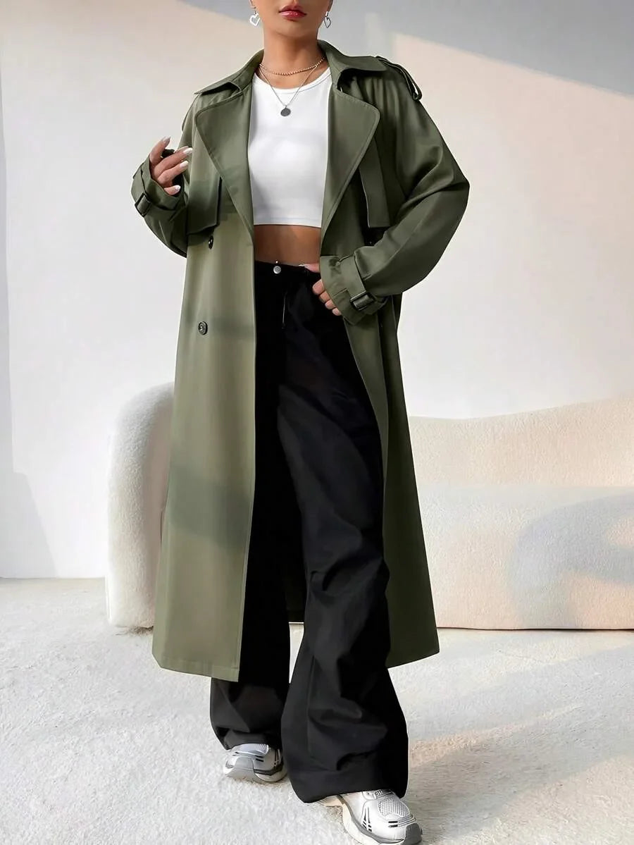 Lange Trenchcoat Dames met Riem