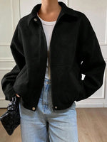 Suede Jas Dames met Sherpa Voering