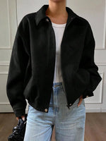 Suede Jas Dames met Sherpa Voering