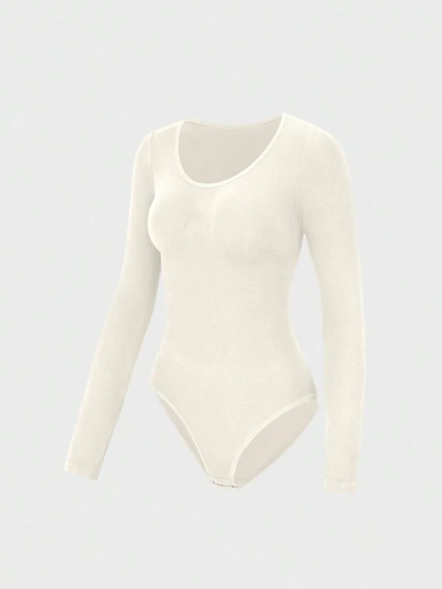 Bodysuit met Lange Mouwen en Ronde Hals