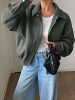 Suede Jas Dames met Sherpa Voering