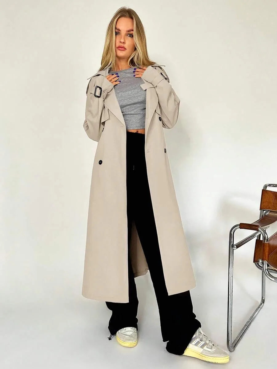 Lange Trenchcoat Dames met Riem
