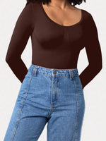 Bodysuit met Lange Mouwen en Ronde Hals