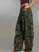Camouflage Broek Dames Wide Leg