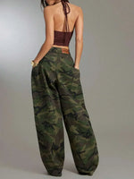 Camouflage Broek Dames Wide Leg