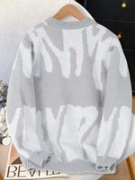 Sweater Dames Gebreid met Print