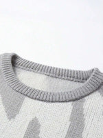 Sweater Dames Gebreid met Print