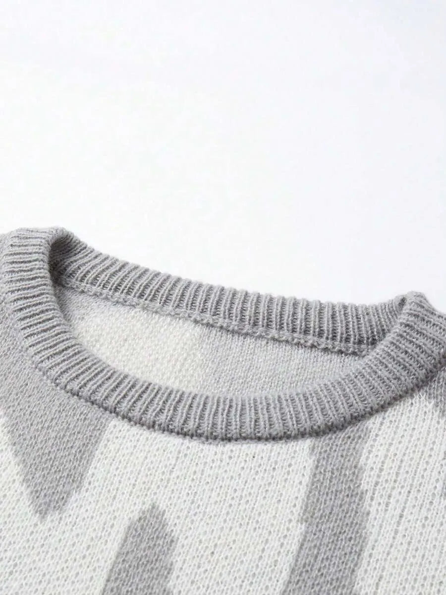 Sweater Dames Gebreid met Print