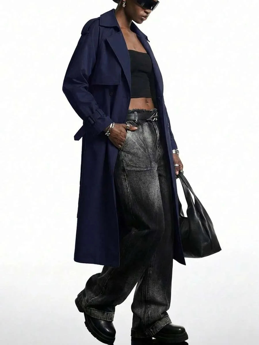 Lange Trenchcoat Dames met Riem