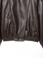 Leren Jas Dames met Asymmetrische Sluiting