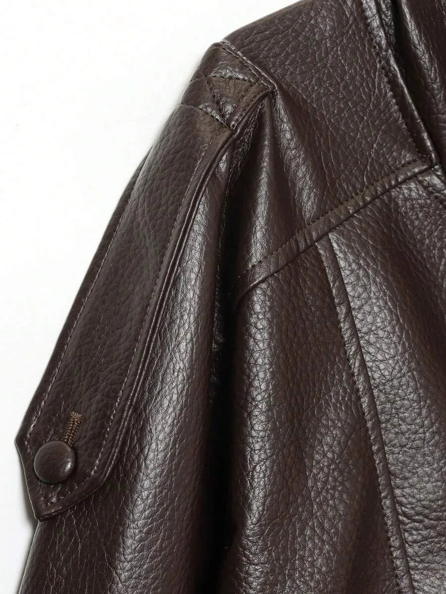 Leren Jas Dames met Asymmetrische Sluiting