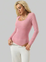 Bodysuit met Lange Mouwen en Ronde Hals