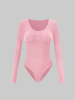 Bodysuit met Lange Mouwen en Ronde Hals