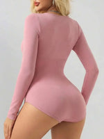 Bodysuit met Lange Mouwen en Ronde Hals