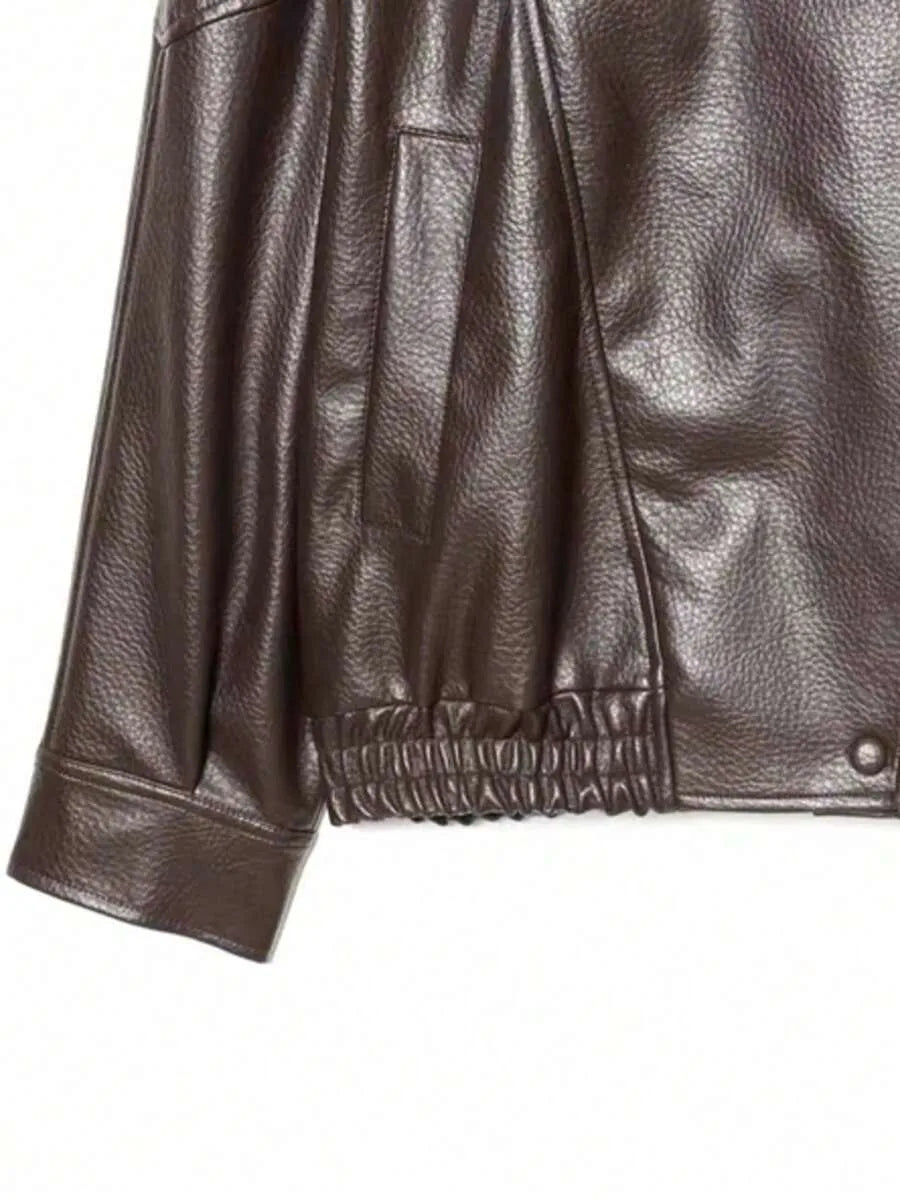 Leren Jas Dames met Asymmetrische Sluiting