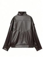 Leren Jas Dames met Asymmetrische Sluiting