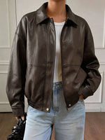Suede Jas Dames met Sherpa Voering