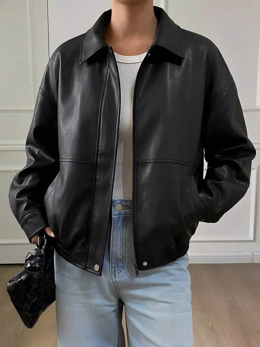 Suede Jas Dames met Sherpa Voering